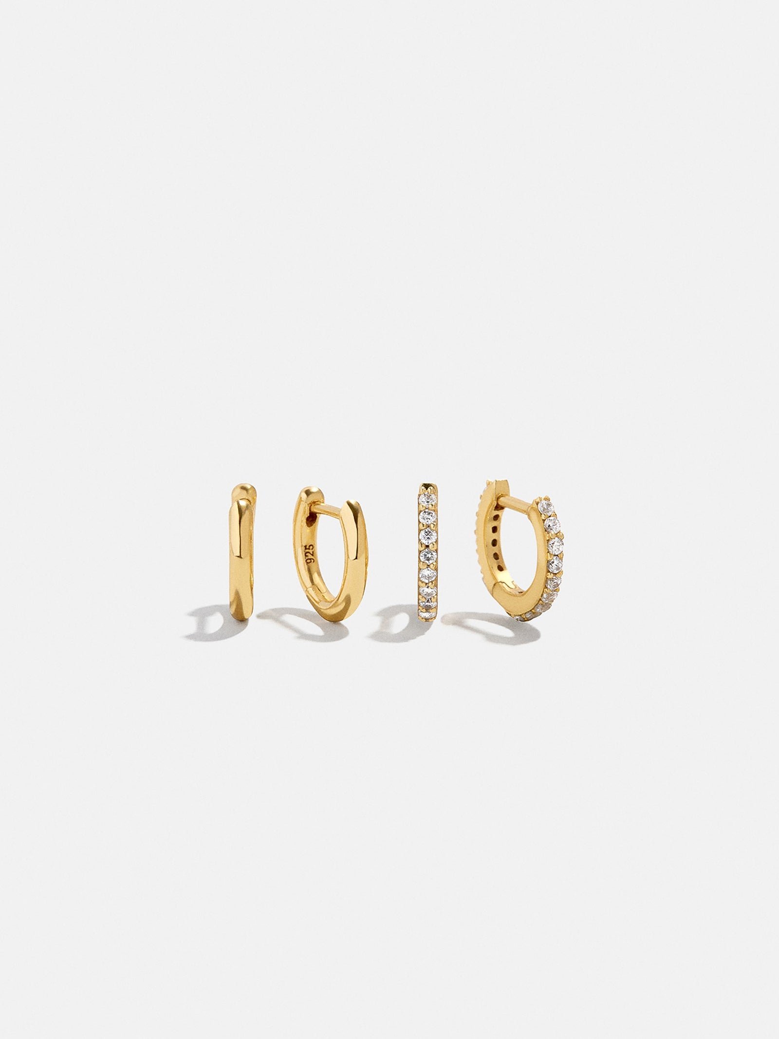 117512_G_Group_2.jpg Nicole 18K Gold Earring Set - Gold/Pavé — изображение 1