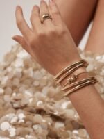 Nadia Classic Hinge Bangle - Classic Thin Gold — изображение 3