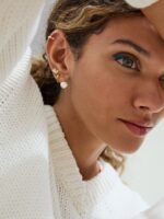 Fallon 14K Gold Bezel Earrings - 10MM Stone — изображение 2