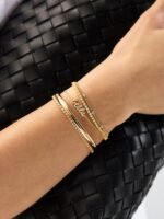 Nadia Classic Hinge Bangle - Classic Thin Gold — изображение 2